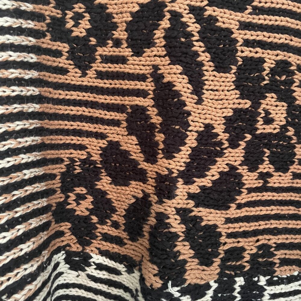 Free People Black and Brown Geometric Cardigan - Picture 6 of 6